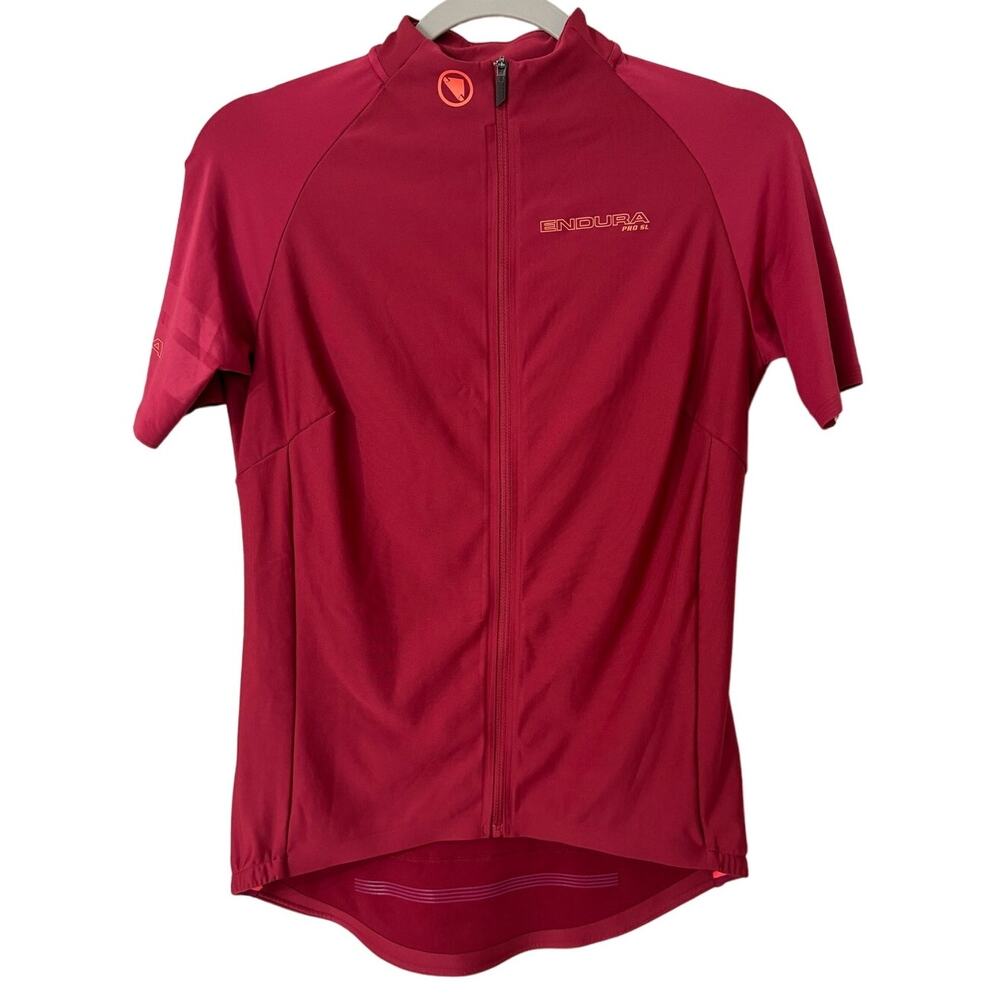 Endura Pro SL II Short Sleeve Zip Front Jersey Women's Berry Size Large‎